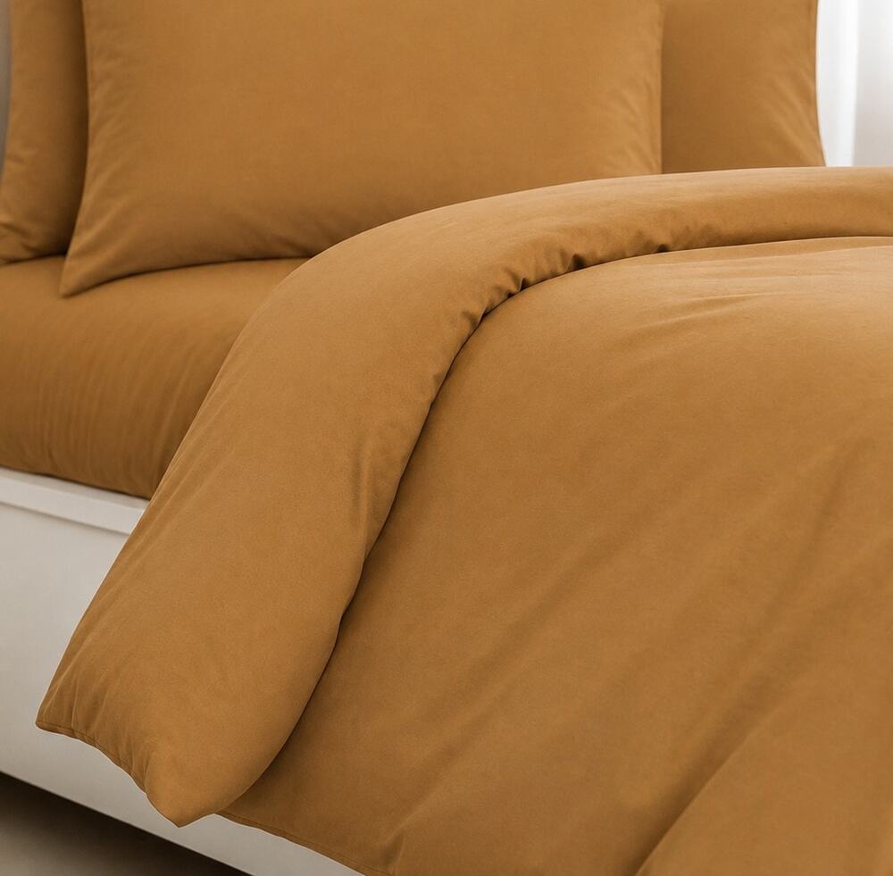 NWOT Crate & Kids Cozy Cloud Twin Duvet Cover Savannah Yellow Organic Cotton NEW